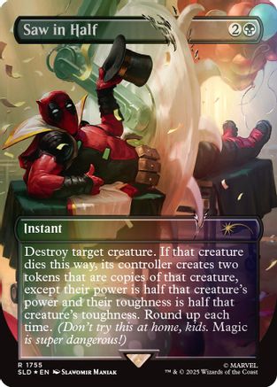 Saw in Half (Rainbow Foil) (SLD-1755) - [Secret Lair Drop Series] Foil - Trinity Hobby