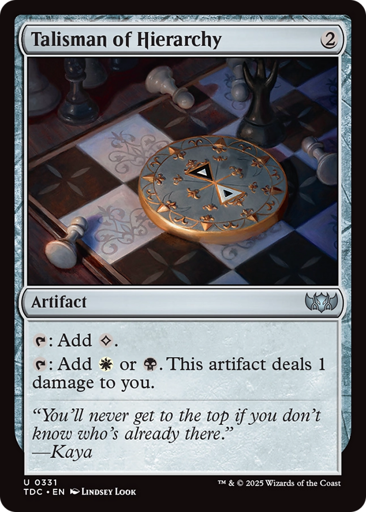 Talisman of Hierarchy [Tarkir: Dragonstorm Commander] - Trinity Hobby