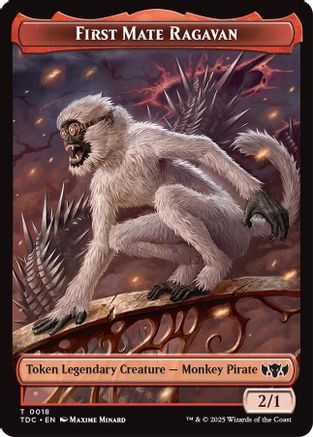 First Mate Ragavan // Treasure Double-Sided Token (TDC-18 // 16) - [Commander: Tarkir: Dragonstorm]