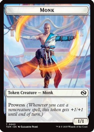 Monk // Treasure Double-Sided Token (TDC-3 // 16) - [Commander: Tarkir: Dragonstorm] - Trinity Hobby