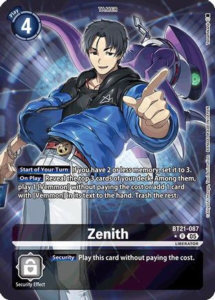 Zenith [BT21-087] (Alternate Art) [World Convergence] - Trinity Hobby