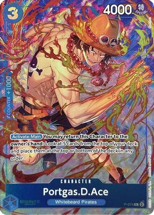 Portgas.D.Ace (Premium Card Collection -Best Selection Vol. 3-) (P-074) - [One Piece Promotion Cards] Foil - Trinity Hobby