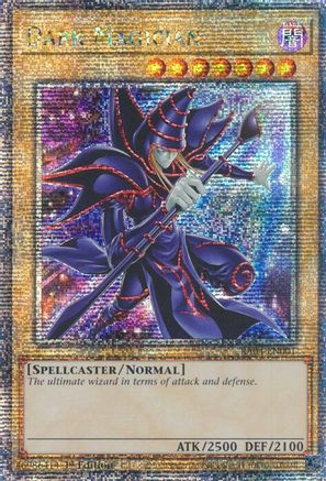 Dark Magician (New Art) (Quarter Century Secret Rare) [RA04-EN001] - Quarter Century Stampede 1st Edition - Quarter Century Secret Rare
