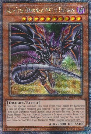 Red-Eyes Darkness Metal Dragon (Alternate Art) (Quarter Century Secret Rare) [RA04-EN003] - Quarter Century Stampede 1st Edition - Quarter Century Secret Rare - Trinity Hobby