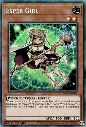 Esper Girl (CR) [RA04-EN006] - Quarter Century Stampede 1st Edition - Collector's Rare - Trinity Hobby