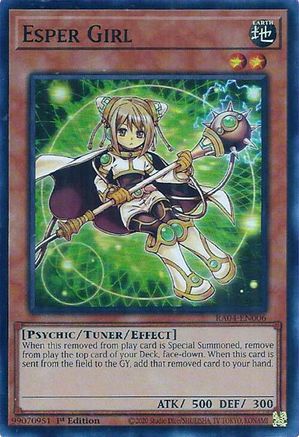Esper Girl [RA04-EN006] - Quarter Century Stampede 1st Edition - Super Rare - Trinity Hobby