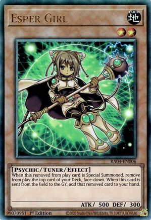 Esper Girl (Ultimate Rare) [RA04-EN006] - Quarter Century Stampede 1st Edition - Ultimate Rare - Trinity Hobby