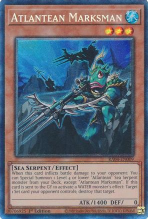 Atlantean Marksman (CR) [RA04-EN009] - Quarter Century Stampede 1st Edition - Collector's Rare - Trinity Hobby