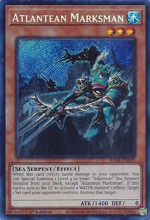 Atlantean Marksman (Secret Rare) [RA04-EN009] - Quarter Century Stampede 1st Edition - Secret Rare - Trinity Hobby