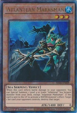 Atlantean Marksman (Ultimate Rare) [RA04-EN009] - Quarter Century Stampede 1st Edition - Ultimate Rare - Trinity Hobby