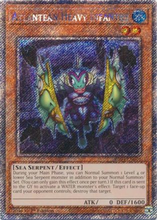 Atlantean Heavy Infantry (Platinum Secret Rare) [RA04-EN010] - Quarter Century Stampede 1st Edition - Platinum Secret Rare - Trinity Hobby