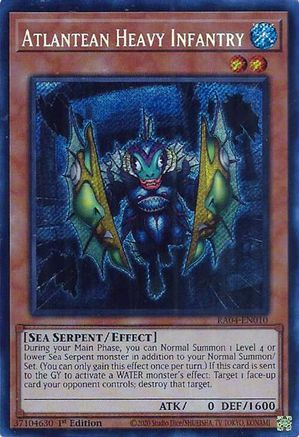 Atlantean Heavy Infantry (Secret Rare) [RA04-EN010] - Quarter Century Stampede 1st Edition - Secret Rare - Trinity Hobby