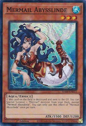 Mermail Abysslinde [RA04-EN011] - Quarter Century Stampede 1st Edition - Super Rare - Trinity Hobby