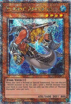 Mermail Abysspike (Quarter Century Secret Rare) [RA04-EN012] - Quarter Century Stampede 1st Edition - Quarter Century Secret Rare - Trinity Hobby