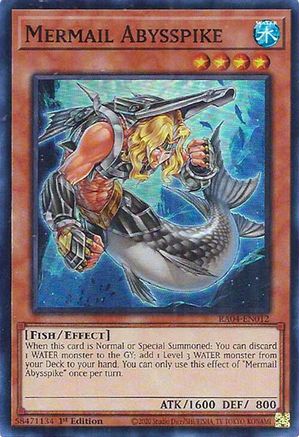 Mermail Abysspike [RA04-EN012] - Quarter Century Stampede 1st Edition - Super Rare - Trinity Hobby