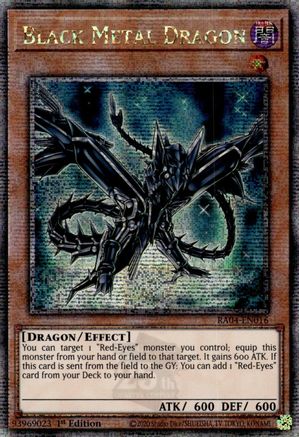Black Metal Dragon (Quarter Century Secret Rare) [RA04-EN016] - Quarter Century Stampede 1st Edition - Quarter Century Secret Rare - Trinity Hobby