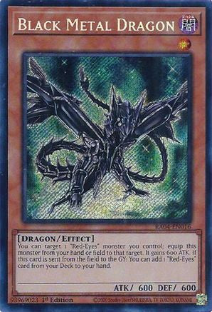 Black Metal Dragon (Secret Rare) [RA04-EN016] - Quarter Century Stampede 1st Edition - Secret Rare - Trinity Hobby