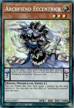 Archfiend Eccentrick (CR) [RA04-EN017] - Quarter Century Stampede 1st Edition - Collector's Rare - Trinity Hobby