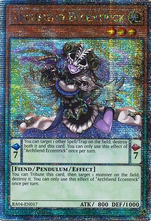 Archfiend Eccentrick (Quarter Century Secret Rare) [RA04-EN017] - Quarter Century Stampede  - Quarter Century Secret Rare - Trinity Hobby