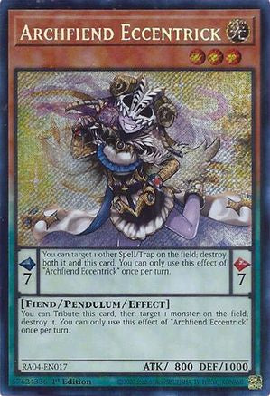 Archfiend Eccentrick (Secret Rare) [RA04-EN017] - Quarter Century Stampede 1st Edition - Secret Rare - Trinity Hobby