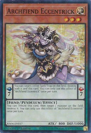 Archfiend Eccentrick [RA04-EN017] - Quarter Century Stampede 1st Edition - Super Rare - Trinity Hobby