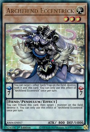 Archfiend Eccentrick (Ultimate Rare) [RA04-EN017] - Quarter Century Stampede 1st Edition - Ultimate Rare