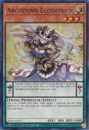 Archfiend Eccentrick (UR) [RA04-EN017] - Quarter Century Stampede  - Ultra Rare - Trinity Hobby