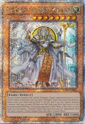 Ehther the Heavenly Monarch (Quarter Century Secret Rare) [RA04-EN018] - Quarter Century Stampede 1st Edition - Quarter Century Secret Rare - Trinity Hobby