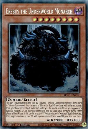 Erebus the Underworld Monarch (CR) [RA04-EN019] - Quarter Century Stampede 1st Edition - Collector's Rare - Trinity Hobby