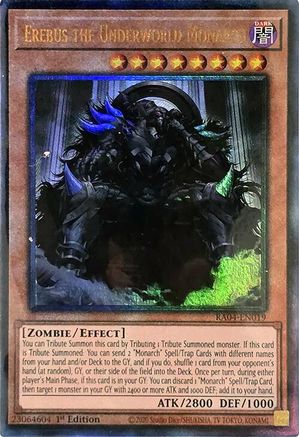 Erebus the Underworld Monarch (Ultimate Rare) [RA04-EN019] - Quarter Century Stampede 1st Edition - Ultimate Rare - Trinity Hobby