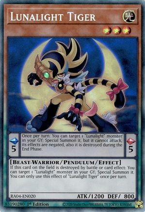 Lunalight Tiger (CR) [RA04-EN020] - Quarter Century Stampede 1st Edition - Collector's Rare