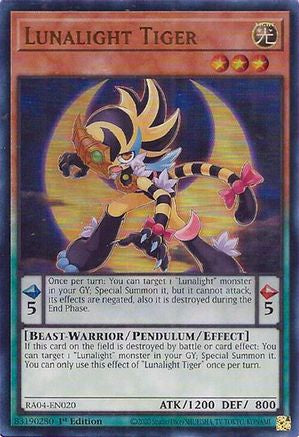 Lunalight Tiger (UR) [RA04-EN020] - Quarter Century Stampede 1st Edition - Ultra Rare