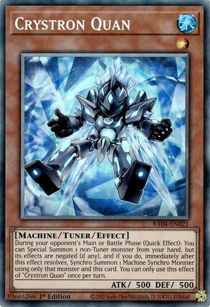 Crystron Quan (CR) [RA04-EN021] - Quarter Century Stampede 1st Edition - Collector's Rare - Trinity Hobby