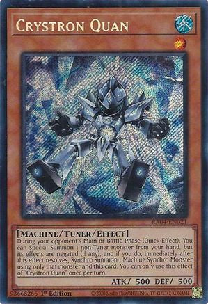 Crystron Quan (Secret Rare) [RA04-EN021] - Quarter Century Stampede 1st Edition - Secret Rare - Trinity Hobby