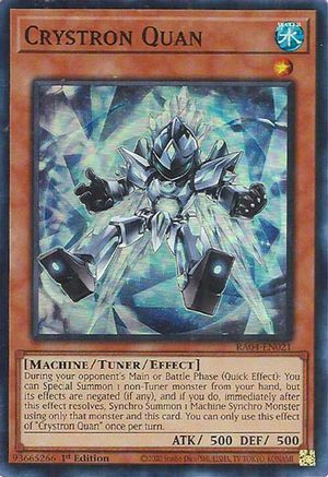 Crystron Quan [RA04-EN021] - Quarter Century Stampede  - Super Rare - Trinity Hobby