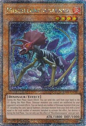Miscellaneousaurus (Quarter Century Secret Rare) [RA04-EN022] - Quarter Century Stampede 1st Edition - Quarter Century Secret Rare - Trinity Hobby