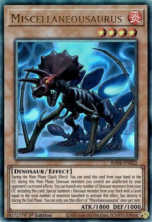 Miscellaneousaurus (Ultimate Rare) [RA04-EN022] - Quarter Century Stampede 1st Edition - Ultimate Rare - Trinity Hobby