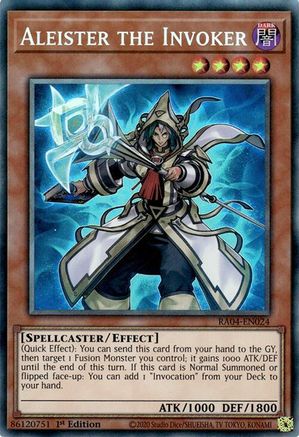 Aleister the Invoker (Alternate Art) (CR) [RA04-EN024] - Quarter Century Stampede 1st Edition - Collector's Rare - Trinity Hobby