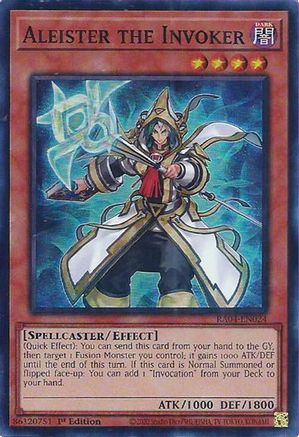 Aleister the Invoker (Alternate Art) [RA04-EN024] - Quarter Century Stampede 1st Edition - Super Rare - Trinity Hobby