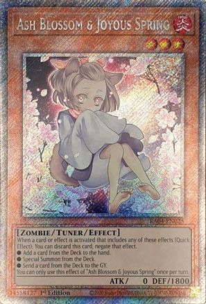Ash Blossom & Joyous Spring (Alternate Art) (Platinum Secret Rare) [RA04-EN025] - Quarter Century Stampede 1st Edition - Platinum Secret Rare - Trinity Hobby