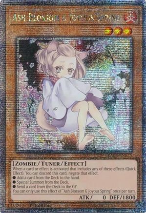 Ash Blossom & Joyous Spring (Alternate Art) (Quarter Century Secret Rare) [RA04-EN025] - Quarter Century Stampede 1st Edition - Quarter Century Secret Rare - Trinity Hobby