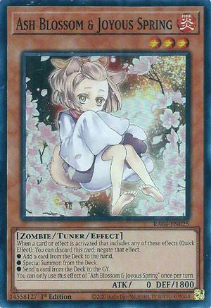 Ash Blossom & Joyous Spring  (Alternate Art) [RA04-EN025] - Quarter Century Stampede 1st Edition - Super Rare - Trinity Hobby