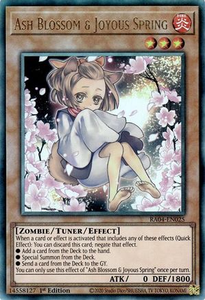 Ash Blossom & Joyous Spring (Alternate Art) (Ultimate Rare) [RA04-EN025] - Quarter Century Stampede 1st Edition - Ultimate Rare - Trinity Hobby