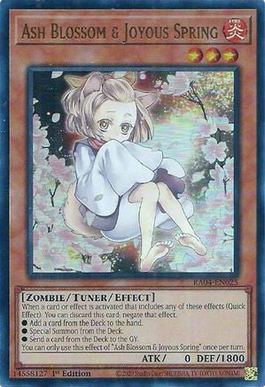 Ash Blossom & Joyous Spring (Alternate Art) (UR) [RA04-EN025] - Quarter Century Stampede 1st Edition - Ultra Rare - Trinity Hobby
