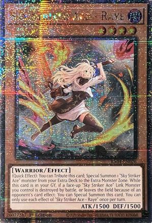 Sky Striker Ace - Raye (New Art) (Quarter Century Secret Rare) [RA04-EN026] - Quarter Century Stampede 1st Edition - Quarter Century Secret Rare