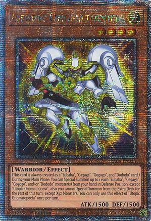 Utopic Onomatopoeia (Quarter Century Secret Rare) [RA04-EN028] - Quarter Century Stampede 1st Edition - Quarter Century Secret Rare - Trinity Hobby