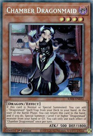 Chamber Dragonmaid (CR) [RA04-EN032] - Quarter Century Stampede 1st Edition - Collector's Rare - Trinity Hobby