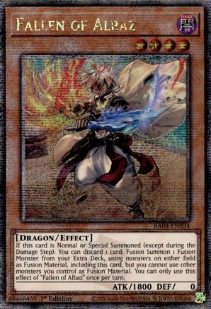 Fallen of Albaz (New Art) (Quarter Century Secret Rare) [RA04-EN034] - Quarter Century Stampede 1st Edition - Quarter Century Secret Rare - Trinity Hobby