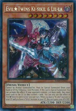 EvilTwins Ki-sikil & Lil-la (Secret Rare) [RA04-EN037] - Quarter Century Stampede 1st Edition - Secret Rare - Trinity Hobby