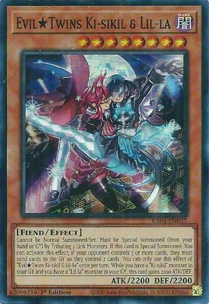 EvilTwins Ki-sikil & Lil-la [RA04-EN037] - Quarter Century Stampede 1st Edition - Super Rare - Trinity Hobby